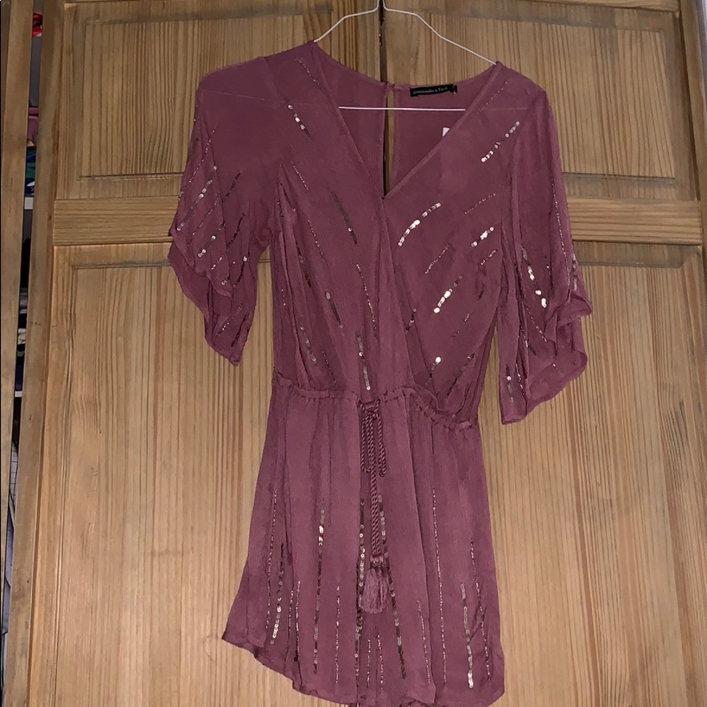 Mauve Sequin Romper